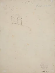 Studio di una testa maschile